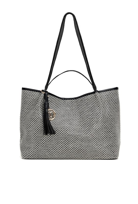 Duża torba z frędzlami i logo