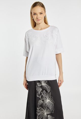 Luźny T-shirt damski