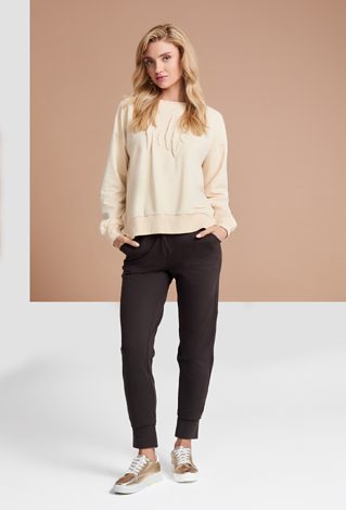 Kremowa  bluza z bawełny