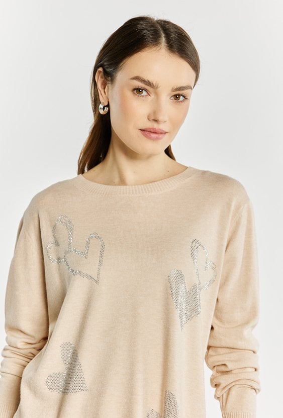 Sweter damski z dżetami