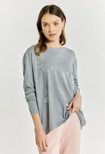 Sweter damski z dżetami