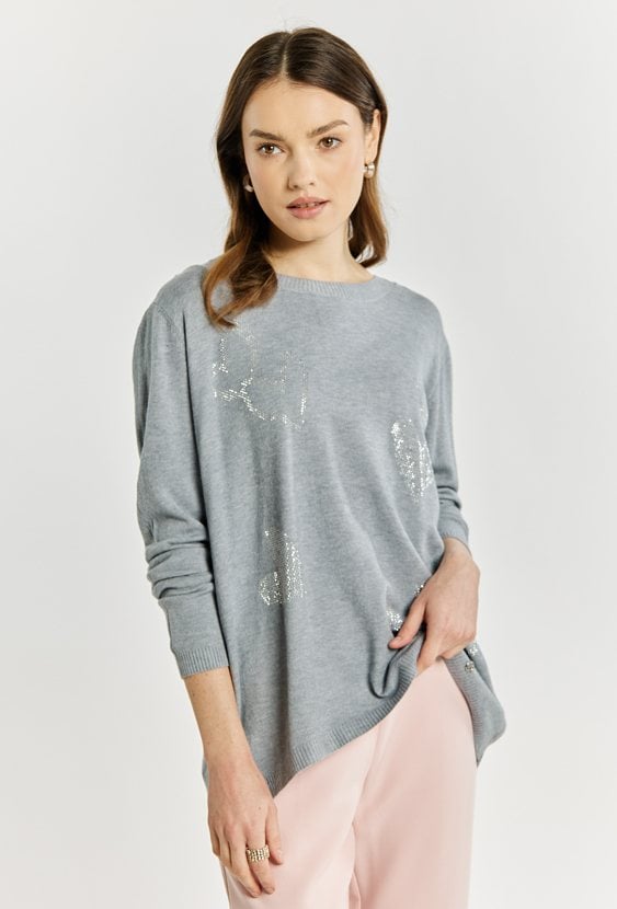 Sweter damski z dżetami