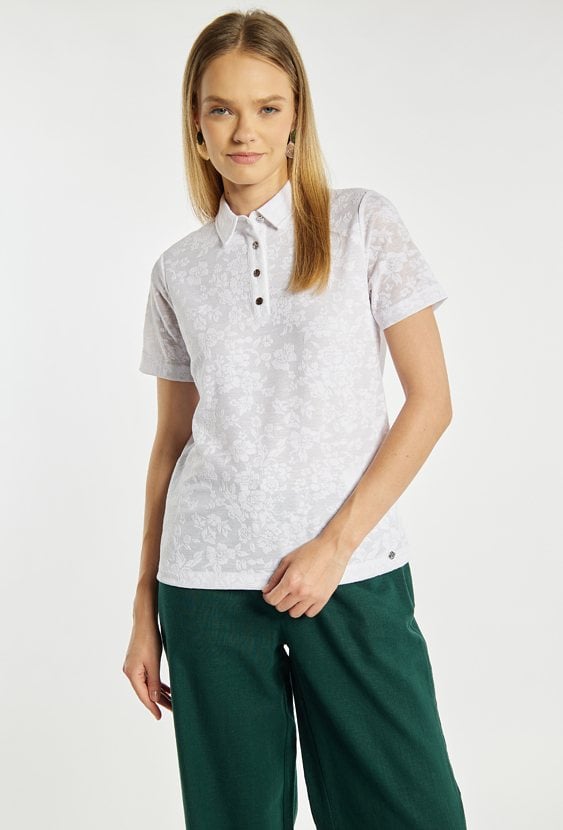 Bluzka damska z kołnierzem