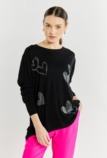 Sweter damski z dżetami