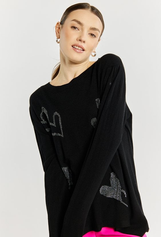 Sweter damski z dżetami