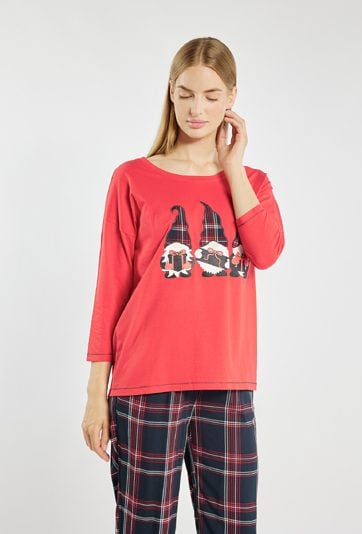 Koszulka od piżamy z świątecznym wzorem