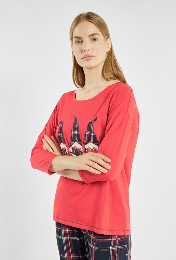 Koszulka od piżamy z świątecznym wzorem