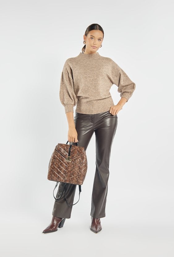 Pikowany plecak damski