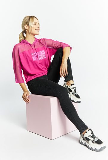 Bawełniana bluzka z siateczką