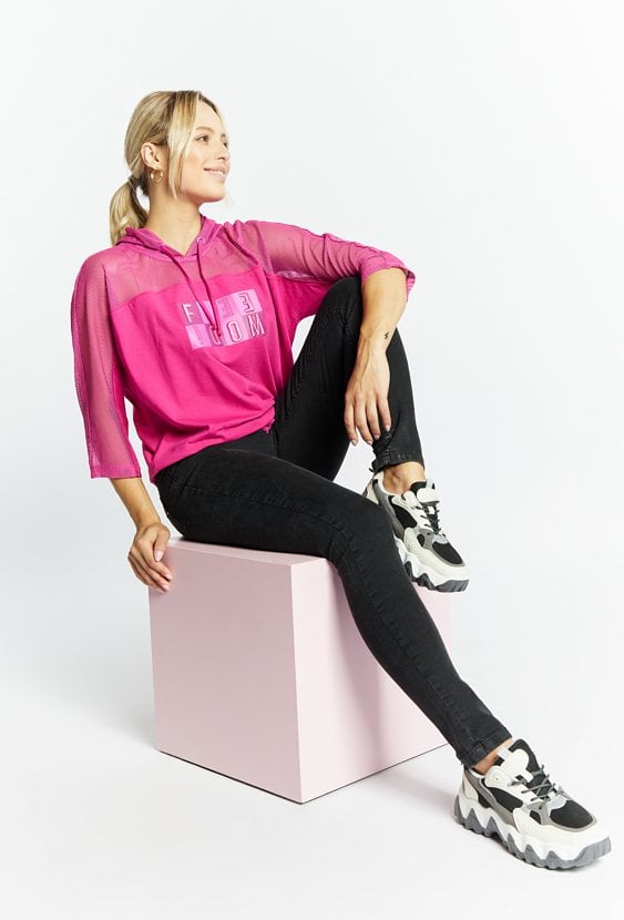 Bawełniana bluzka z siateczką