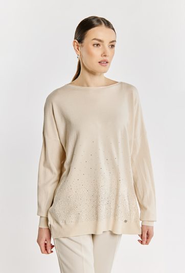 Sweter damski z dżetami