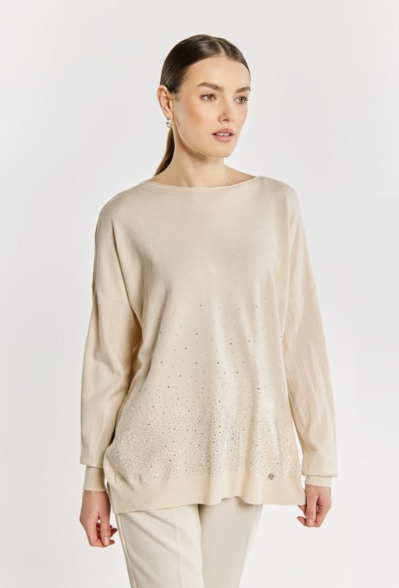 Sweter damski z dżetami
