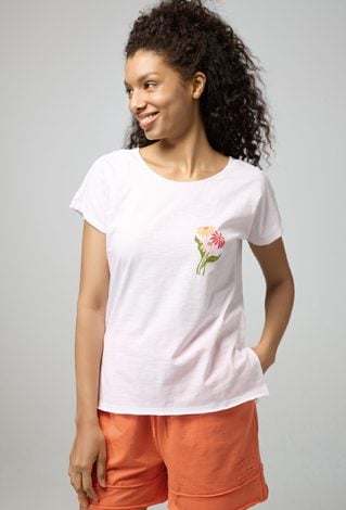 T-shirt z grafika kwiatu