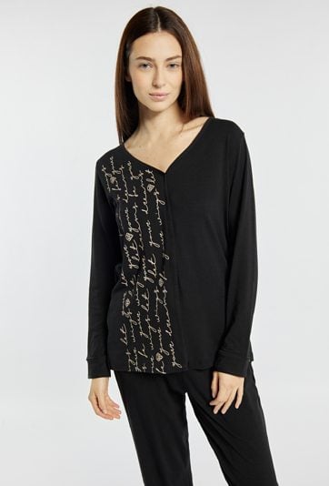 Koszulka od piżamy z dekoltem 