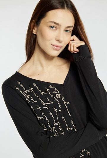 Koszulka od piżamy z dekoltem 