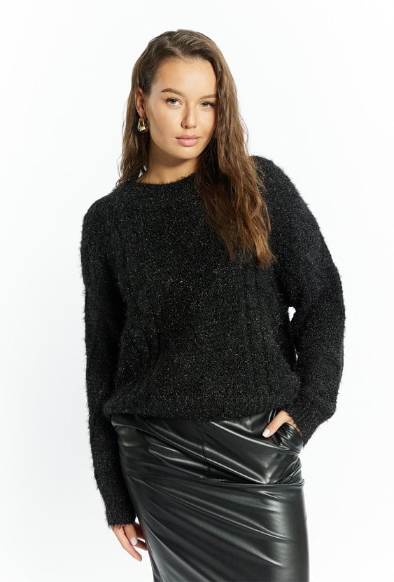 Sweter damski ze splotem