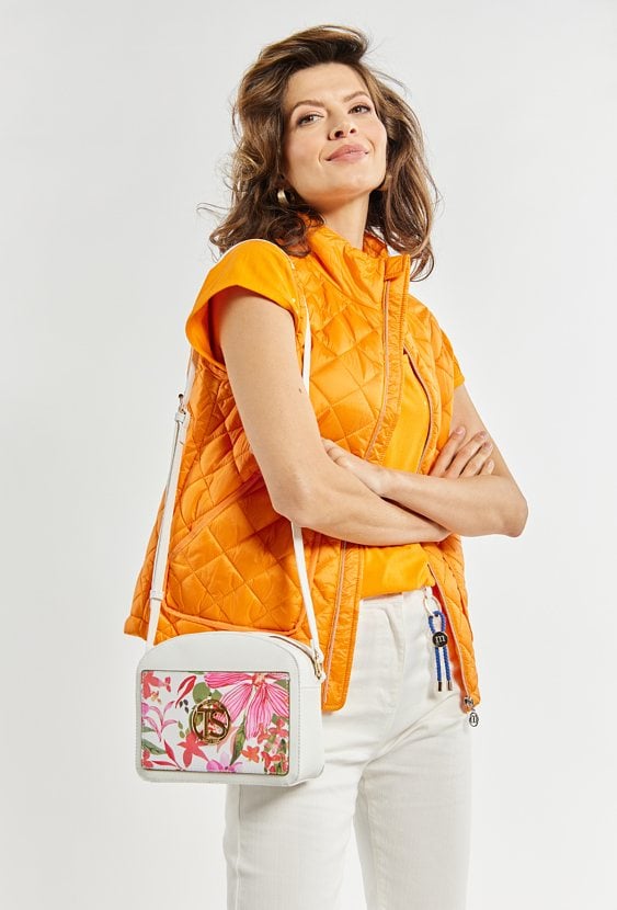 Torba damska z kwiecistym panelem