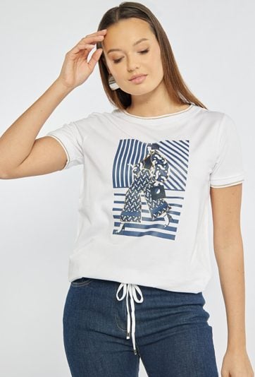 T-shirt damski z ciekawym nadrukiem