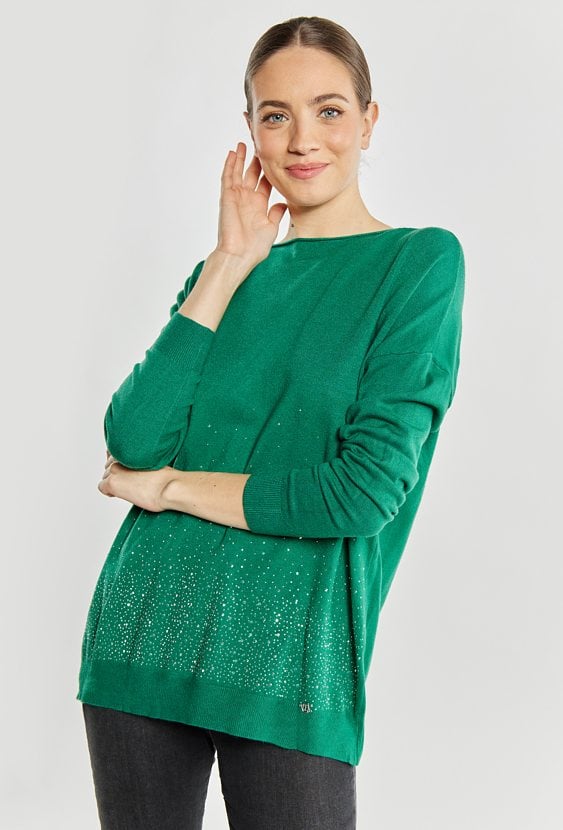 Sweter damski z dżetami