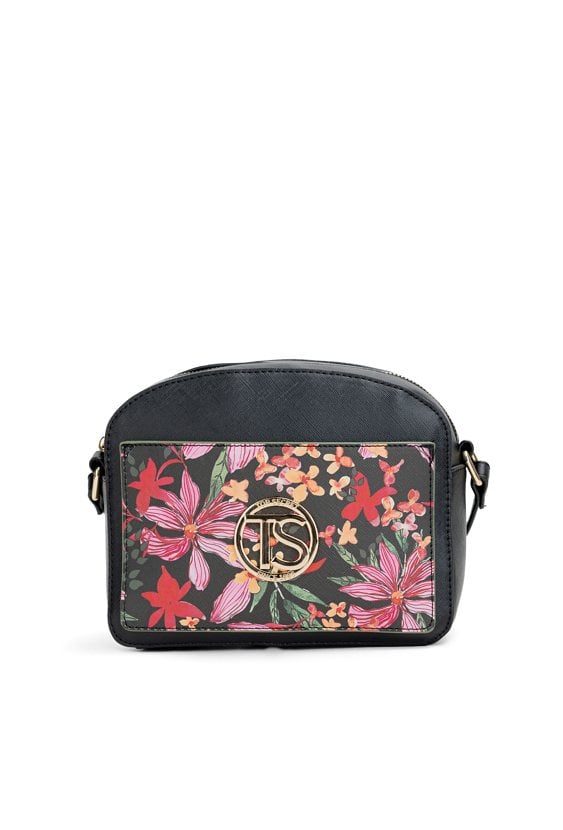 Torba damska z kwiecistym panelem