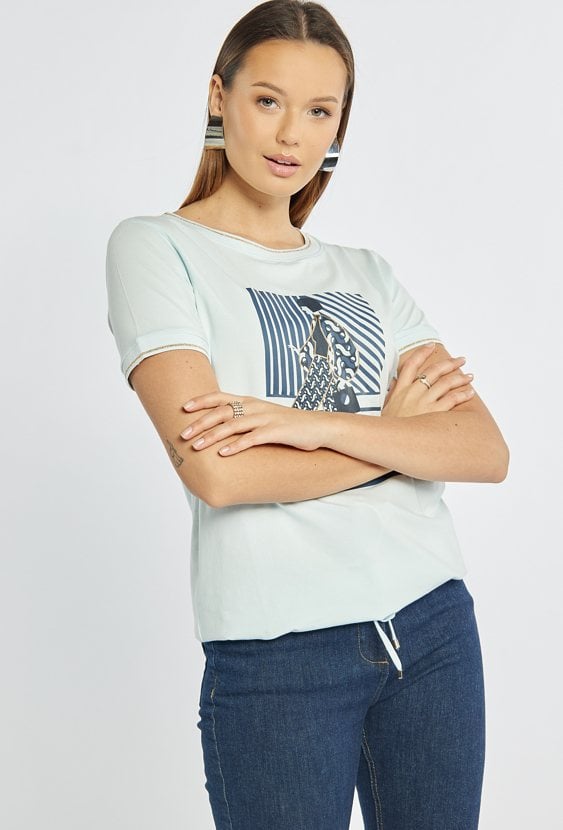 T-shirt damski z ciekawym nadrukiem