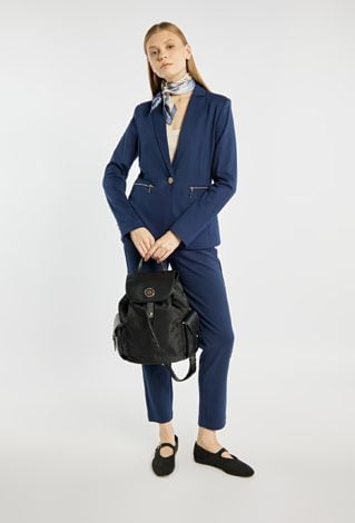 Tekstylny plecak z klapą