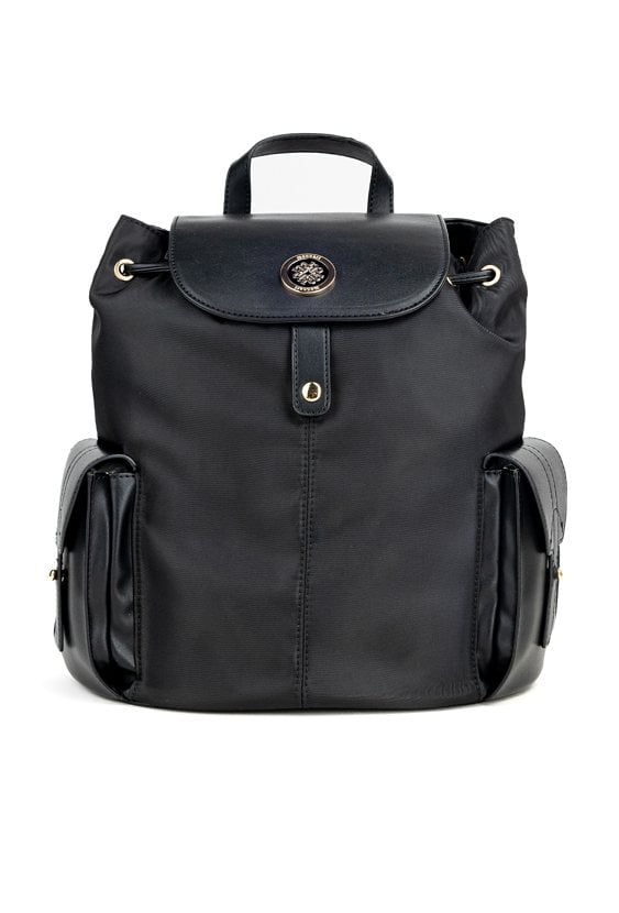 Tekstylny plecak z klapą