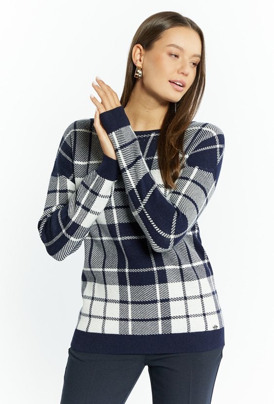 Sweter w kratę