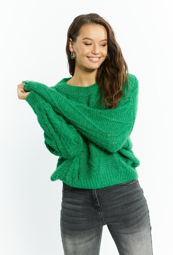 Sweter damski ze splotem