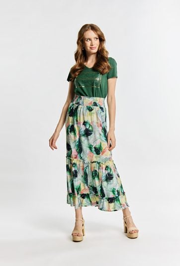 Spódnica maxi z wiskozy