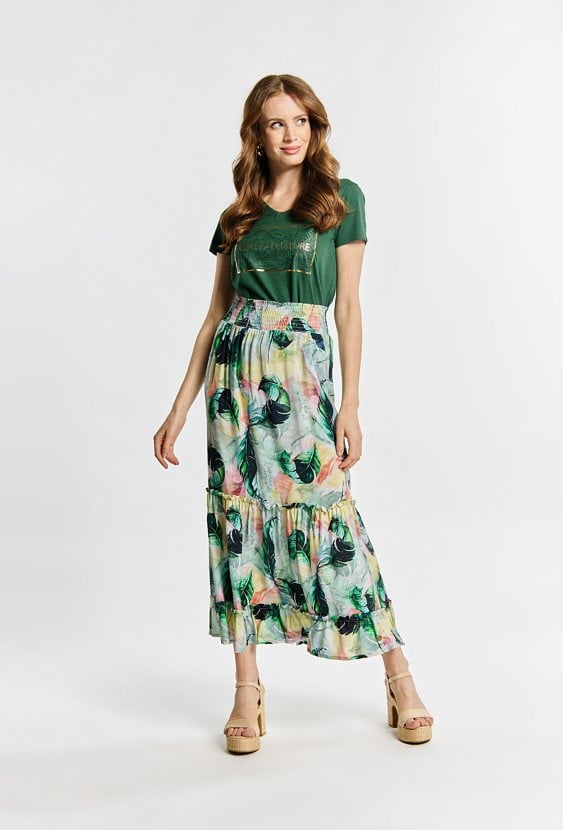 Spódnica maxi z wiskozy