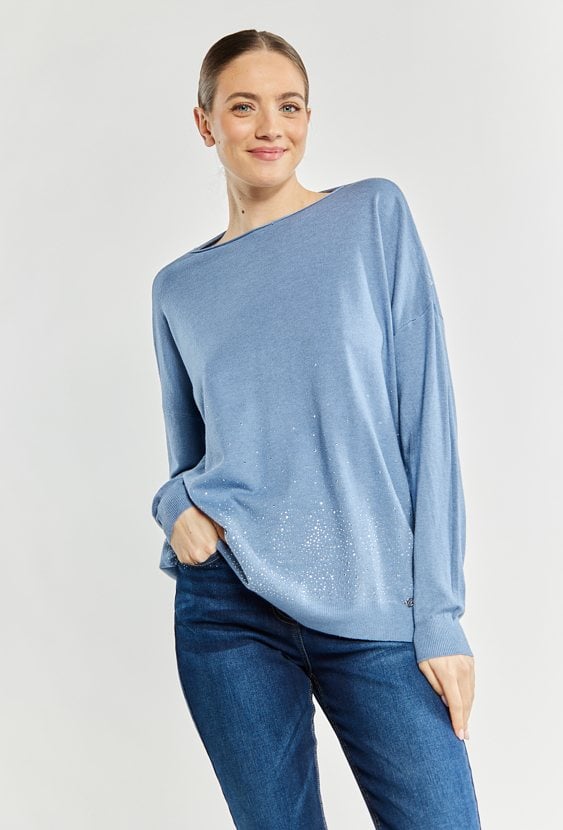 Sweter damski z dżetami