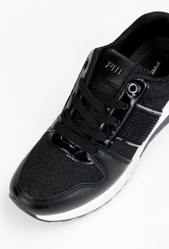 Czarne sznurowane sneakersy CAMI