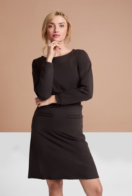 Bluza typu basic w czekoladowym kolorze