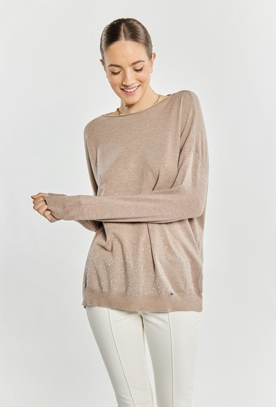 Sweter damski z dżetami