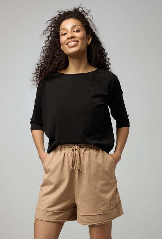 Bluzka z modalem i rękawem 3/4