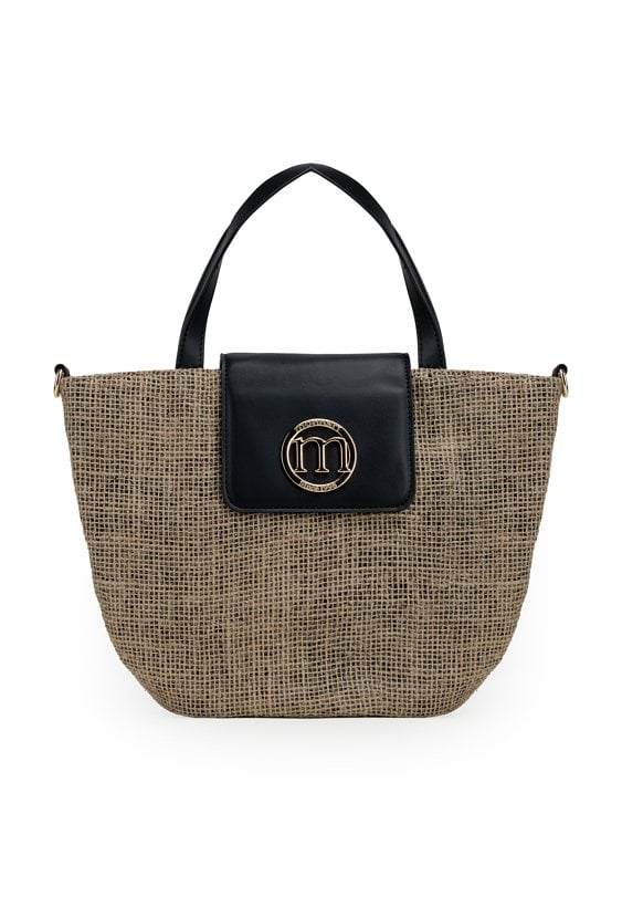 Torba z połyskująca plecionką