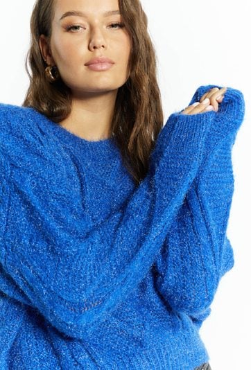 Sweter damski ze splotem