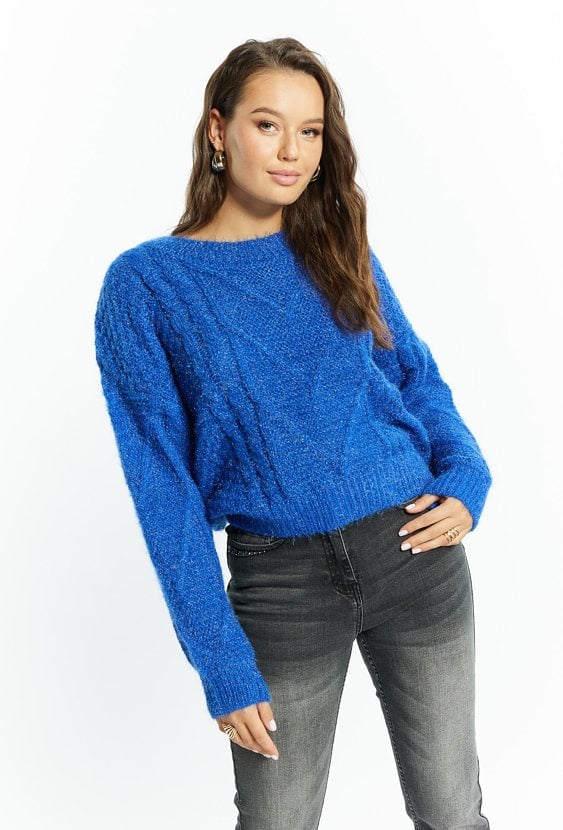 Sweter damski ze splotem