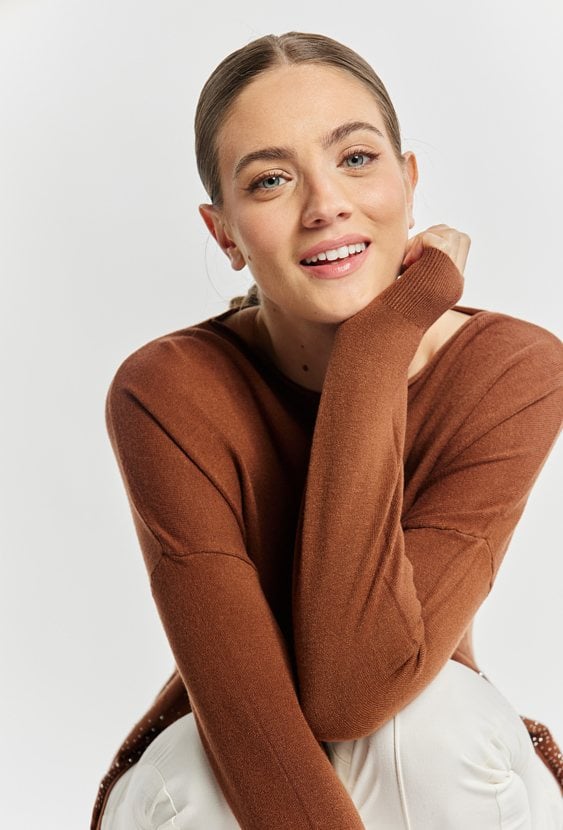 Sweter damski z dżetami