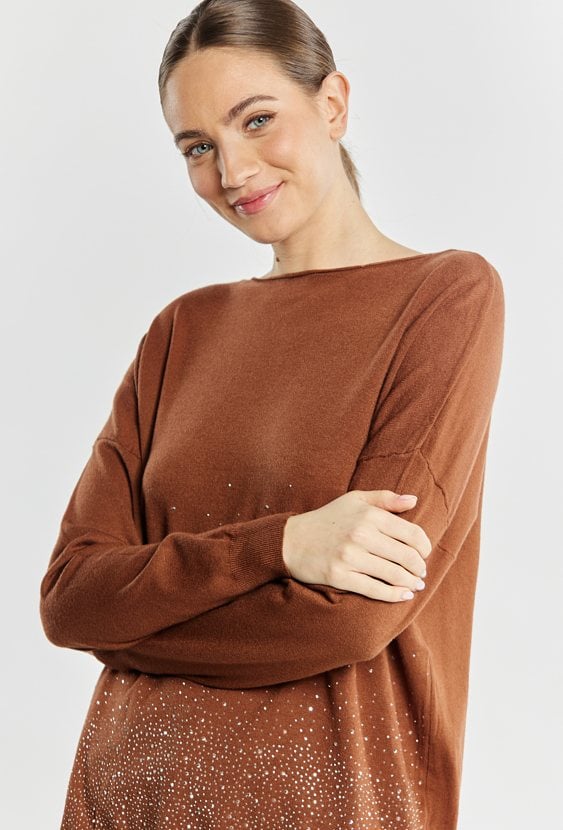 Sweter damski z dżetami