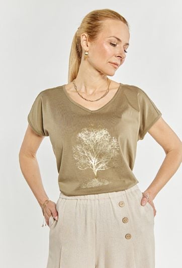 Bawełniany T-shirt damski