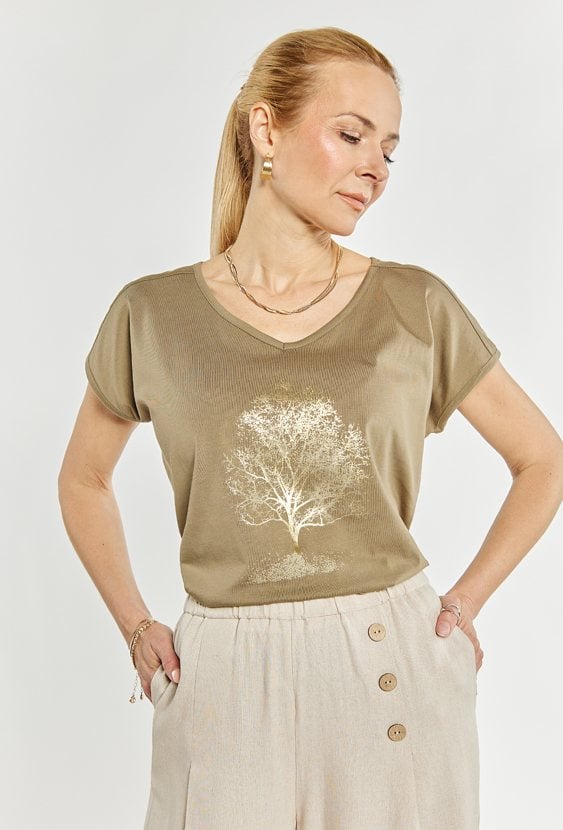 Bawełniany T-shirt damski