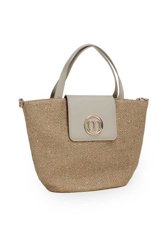 Torba z połyskująca plecionką