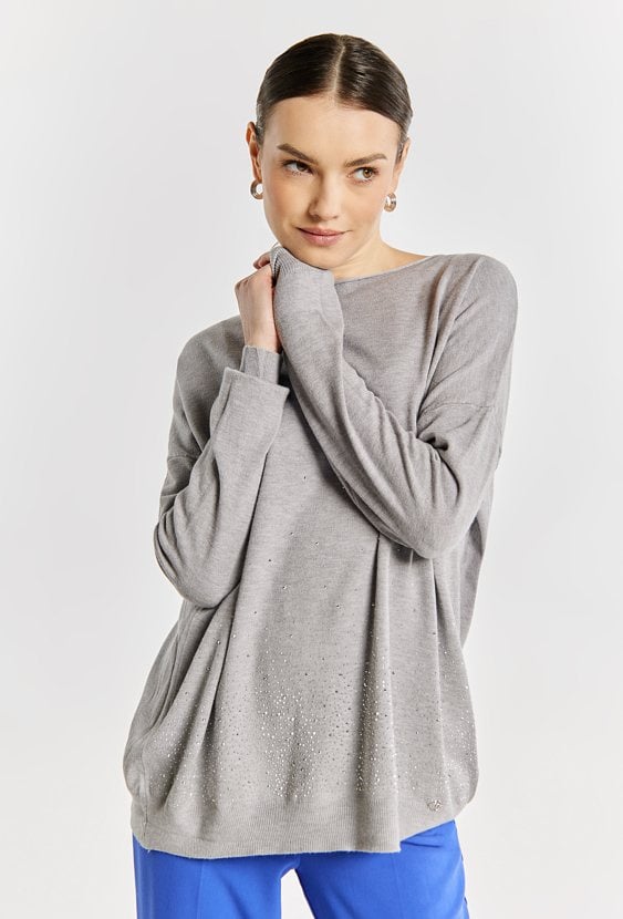 Sweter damski z dżetami