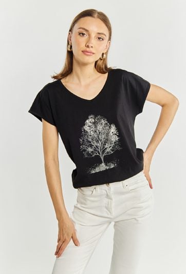Bawełniany T-shirt damski