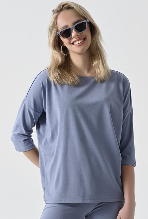 Bluzka z modalem i rękawem 3/4