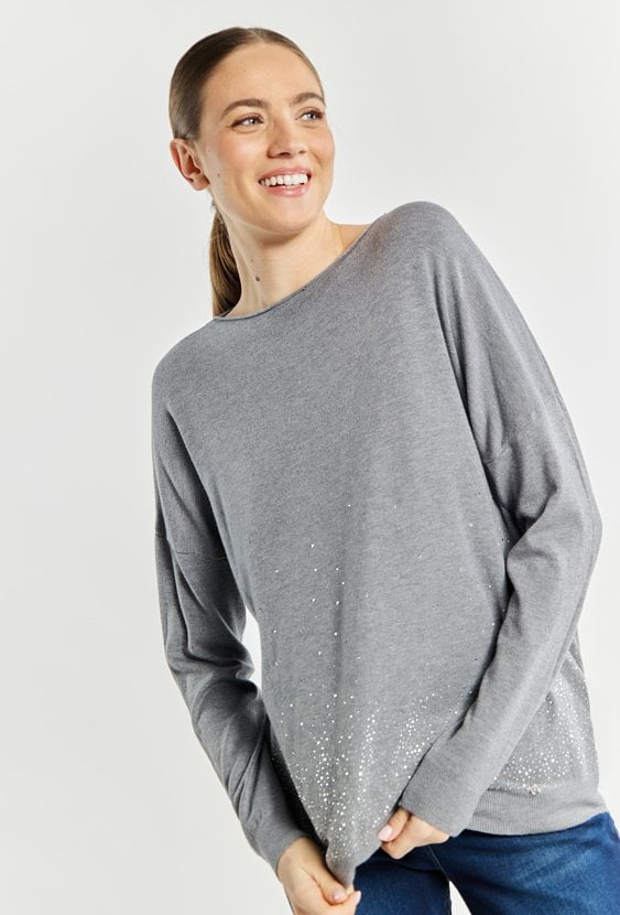 Sweter damski z dżetami