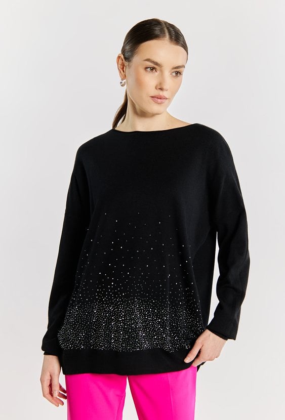 Sweter damski z dżetami