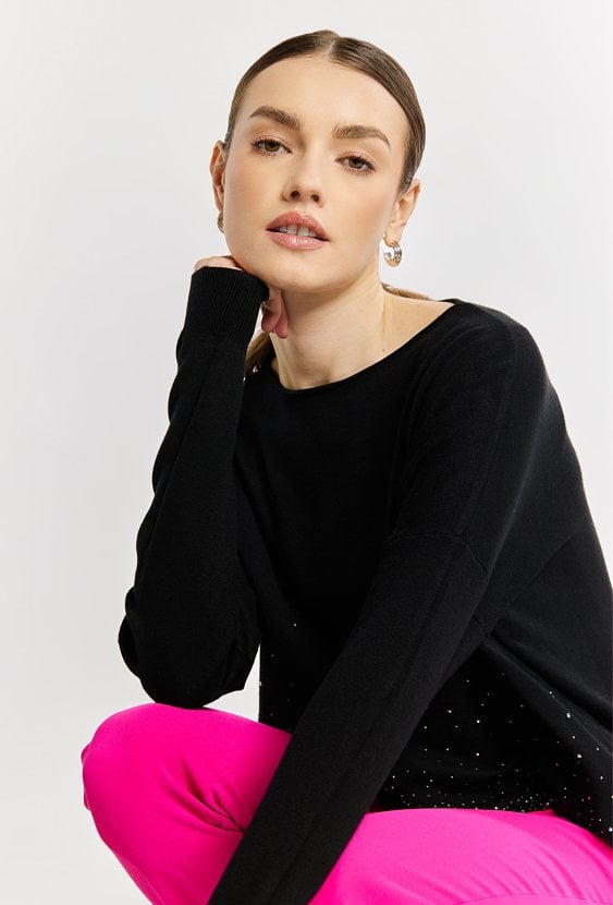 Sweter damski z dżetami